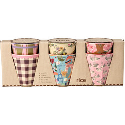 Rice Σετ Ποτήρια Κοκτέιλ Μελαμίνη Bon Vivant Prints 250ml 6τμχ MELCU-6ZAW26P