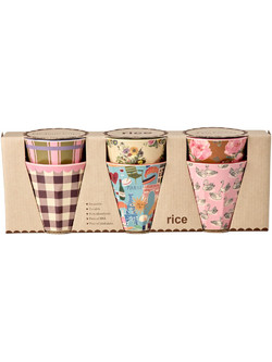 Rice Σετ Ποτήρια Κοκτέιλ Μελαμίνη Bon Vivant Prints 250ml 6τμχ MELCU-6ZAW26P