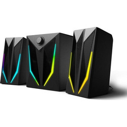 Hama uRage Blast R 621 Ηχεία Υπολογιστή 2.1 20W με RGB Φωτισμό Μαύρα