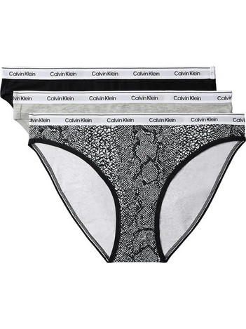 Calvin Klein Βαμβακερά Γυναικεία Slip 3Pack LV00QD5207-H03