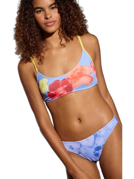 Baya Sky Bloom Bikini Top Μπουστάκι Floral Γαλάζιο Κόκκινο 72484-1