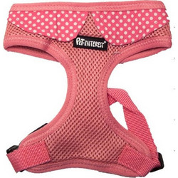 Pet Interest Dots Mesh Σαμαράκι Σκύλου Γιλέκο Ροζ Medium