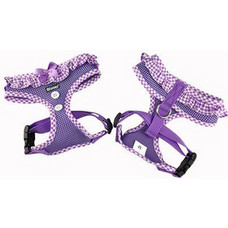 Pet Interest Air Mesh Plaid Σαμαράκι Σκύλου Γιλέκο Μωβ Small