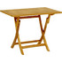 Kent Ορθογώνιο Τραπέζι Κήπου Μασίφ Ξύλο Πτυσσόμενο Καφέ 130x90x75cm