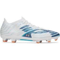 Under Armour UA U Shadow Pro 4 FG 6006229-100 Ποδοσφαιρικά Παπούτσια με Τάπες και Καλτσάκι Λευκά Μπλε
