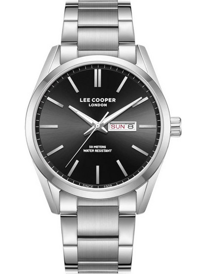 Lee Cooper Ανδρικό Ρολόι με Ασημί Μεταλλικό Μπρασελέ LC08340.350