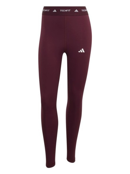 Adidas Techfit Γυναικείο Κολάν Μακρύ Ψηλόμεσο Μπορντό KS3390