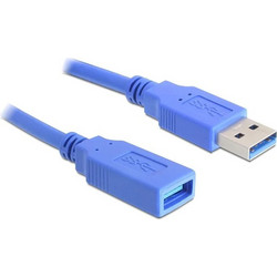 DeLOCK 82538 Καλώδιο USB-A Male 3.0 to USB-A Female 1m Blue