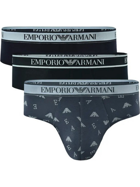 Emporio Armani Ανδρικά Σλιπ Βαμβακερά Navy Μπλε 3Pack EM000369AF20669-MB148
