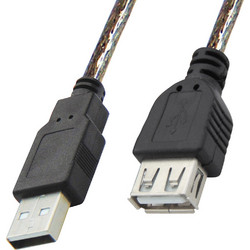 Lancom 04.001.0260 Καλώδιο Braided USB-A Male 2.0 to USB-A Female 5m Transparent 5τμχ