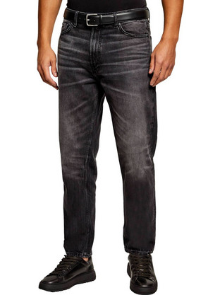 Hugo Boss Ανδρικό Τζιν Παντελόνι Mom Fit Εφαρμογή Μαύρο 50568103-010