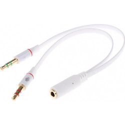 Powertech CAB-J048 Αντάπτορας Ήχου 2x 3.5mm Male to 3.5mm Female