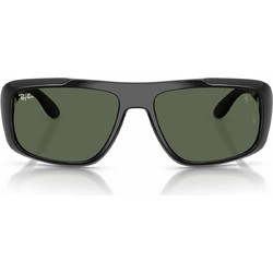 Ray-Ban RB4479 F60171 Ανδρικά Γυαλιά Ηλίου Μάσκα Κοκάλινα Μαύρα με Πράσινο Φακό