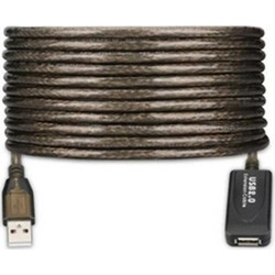 Ewent EW1021 Καλώδιο Braided USB-A Male 2.0 to USB-A Female 10m Black