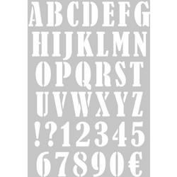 Artemio Στένσιλ Αγγλικά Γράμματα & Αριθμοί 30x40cm 15060034