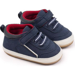 Childrenland Βρεφικά Sneakers Αγκαλιάς Navy Μπλε Κόκκινο D5178