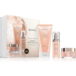 Korika Hi-Tech Liposome Calming Solution Soothing Cleanser 150ml + Calming Solution Vitality Serum 30ml + Calming Solution Restoring Cream 50ml