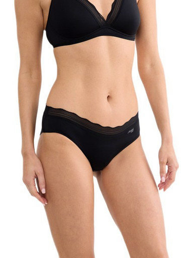 Sloggi Go Blush Γυναικεία Slip με Δαντέλα Μαύρα 2Pack 10228603-0004