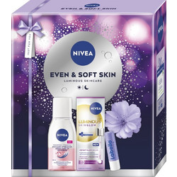 Nivea Face Cleansing 125ml + Luminous 630 Skin Glow Serum 30ml + Labello Over Night Care Lip Balm 4.8gr