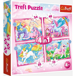 Παιδικό Puzzle Trefl Μονόκεροι 35+48+54+70 Κομμάτια