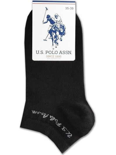 U.S. Polo Assn. Βαμβακερές Ανδρικές Κάλτσες Κοντές Μαύρες PL4001-5