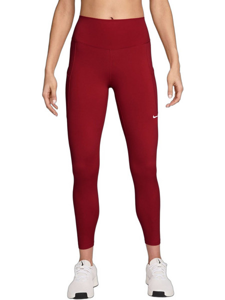 Nike One Γυναικείο Κολάν 7/8 Ψηλόμεσο Βαμβακερό Κόκκινο FN3241-608