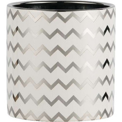 Artekko Silver Κασπώ Εσωτερικού Χώρου Πήλινο Λευκό Ασημί 14x14cm ART-1860