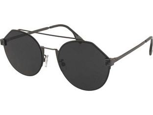 Fendi FE40060U 14A Γυναικεία Γυαλιά Ηλίου Πολυγωνικά Μεταλλικά Ασημί με Μαύρο Φακό