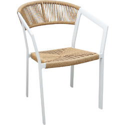 Varossi Beluga Πολυθρόνα Κήπου Rattan Λευκή