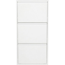 Kare Design Παπουτσοθήκη Μεταλλική Caruso 3 Λευκή M50xΠ15xΥ103.5cm KA-49287