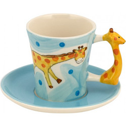 WM Collection Σετ Φλιτζάνια Espresso & Ελληνικού Καφέ Πορσελάνης Πολύχρωμα 125ml 6τμχ N400