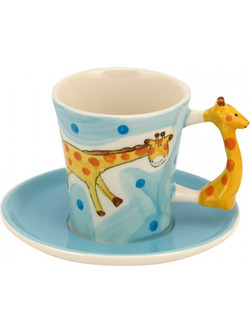 WM Collection Σετ Φλιτζάνια Espresso & Ελληνικού Καφέ Πορσελάνης Πολύχρωμα 125ml 6τμχ N400