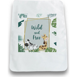 Bonjour Bebe Jungle Wild & Free Αδιάβροχο Σελτεδάκι Αλλαξιέρας Μωρού 100% Βαμβακερό Λευκό 50x70cm