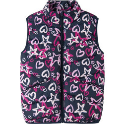 Name It Αμάνικο Παιδικό Μπουφάν Χειμωνιάτικο Puffer Φούξια Μαύρο 13243670