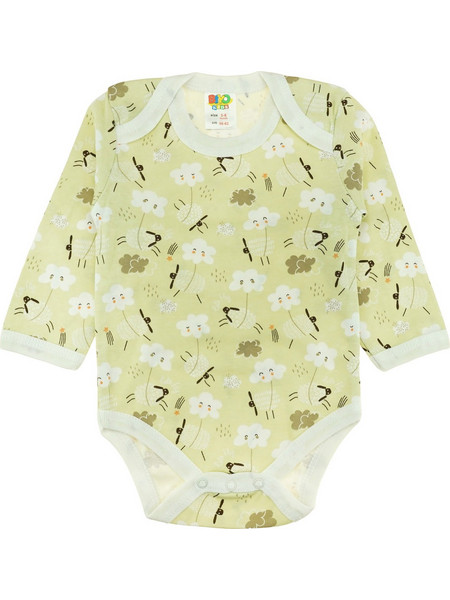 Biyo Kids Happy Sheep Φορμάκι Εσώρουχο Μακρυμάνικo για Αγόρι Πράσινο Mint 38140