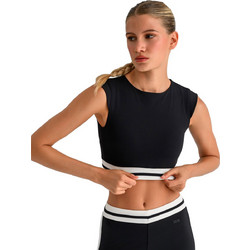 BodyTalk Γυναικείο Αθλητικό Crop Top Μαύρο 1262-906320-00100