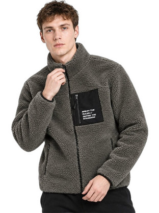 Firefly Ανδρική Ζακέτα Fleece με Φερμουάρ Γκρι FMZS26301-0008