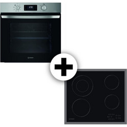 Indesit Φούρνος Ηλεκτρικός Άνω Πάγκου 70lt 59.5cm IO 258HS X με Κεραμικές Εστίες RI 261 X