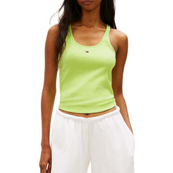 Tommy Jeans Γυναικείο Καλοκαιρινό Top Ριπ Lime DW0DW22264-LT3