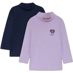Bonprix Σετ Παιδικά T-Shirt Μακρυμάνικα Navy Μπλε Λιλά 935851