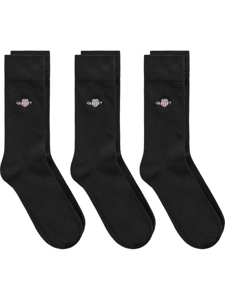 Gant Ανδρικές Κάλτσες Ψηλές Μαύρες 3Pack 3G9960270-019