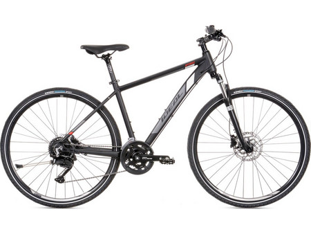Ideal Optimus Ποδήλατο Trekking 28" Αλουμινίου με Δισκόφρενα Μαύρο Γκρι