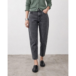 Bill Cost Ψηλόμεσο Γυναικείο Τζιν Παντελόνι Mom Fit Εφαρμογή Ανθρακί 10-200205-0
