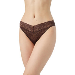 Minerva Liora Γυναικείο String με Δαντέλα Σοκολατί 90-88767