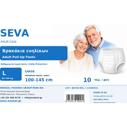 Seva Adult Care Large Πάνες Βρακάκι Ακράτειας 6x10τμχ