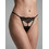 Milena By Paris Γυναικείο Sexy String με Δαντέλα Μαύρο 7777