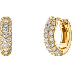 Edblad Luxe Sparkle Γυναικεία Σκουλαρίκια Κρίκοι από Ατσάλι Επιχρυσωμένα με Ζιργκόν 132440