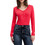 Tommy Jeans Γυναικείο Χειμερινό Top Ριπ Κοραλί DW0DW17990-XK3