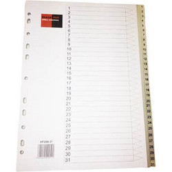Διαχωριστικό Black Red PP 1-31 - Αριθμητικό - Γκρι Δ1-31