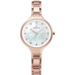 Obaku Iris Γυναικείο Ρολόι με Ροζ Χρυσό Μεταλλικό Μπρασελέ V218LXVWSV